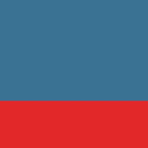The Dog's Bed Replacement Outer Cover ONLY (Outer Cover ONLY - NO Bed, NO Waterproof Inner) for The Dog's Bed, Washable Oxford Fabric, Small (Blue with Red Piping UK Embroidery Flag)