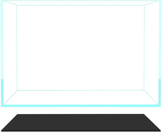 Fzone 10 Gal Rimless Low Iron Fish Tank Nova Clear Ultra-White 45° Mitered Edges Translucent Glass Anata Series Aquarium w/Black Foam Leveling Mat(S45-W30)
