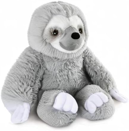 Vermont Teddy Bear Sloth Plush - Oh So Soft Sloth Stuffed Animal, Gray, 18 Inch