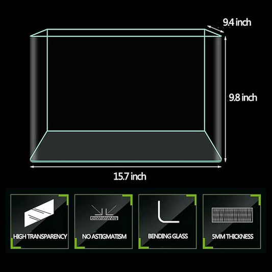 Hot Bending Fish Tank,Rimless Tank, 6 Gallon Aquarium Fish Tank