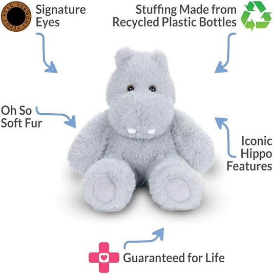 Vermont Teddy Bear Hippo Stuffed Animal - Soft Hippo Plush from, 18" Stuffed Hippopotamus for Kids