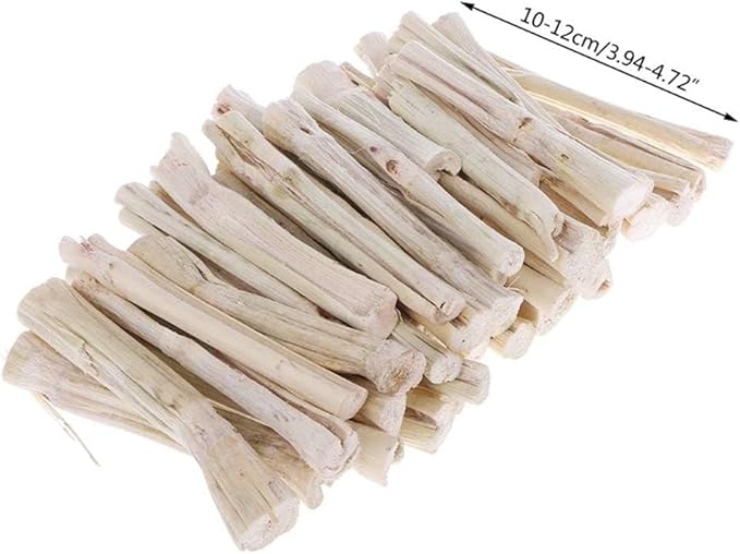 Tfwadmx Small Animal Snacks Sweet Bamboo Molar Treats 200 g Bunny Chew Toys for Chinchilla Rabbit Guinea Pig Hamster Squirrel (About 22-27 Sticks)