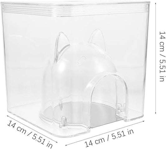 Ice Nest Hamster House - Summer Cooling Hideout for Hamsters Guinea Pigs and Small Pets Unique Transparent Design 5.5In Cooling Pad