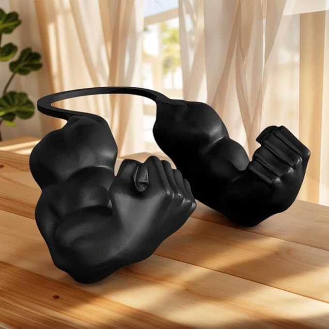 Creative Cat Muscle Arms,Halloween Cat Costume Accessory,3D Printed Cat's Neck Arm with Muscle,Funny Muscle Arms for Cats,Pet Costume for Kitten Birthday Party (Black)