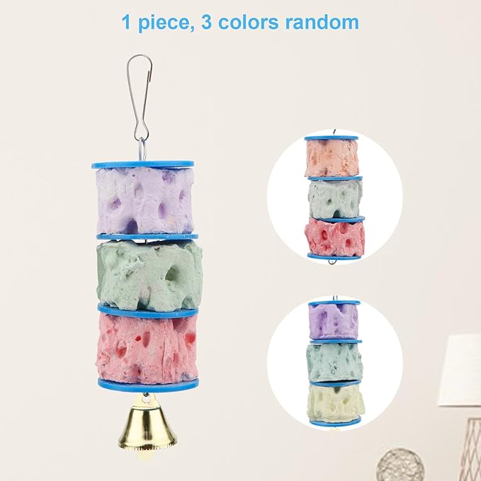 Bird Calcium Teeth Grinding Chew Treats Toy for Parrot Parakeet Cockatiel Conure Gerbil Rat Mouse Guinea Pig Chinchilla
