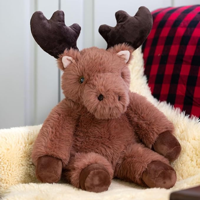 Vermont Teddy Bear Moose Stuffed Animal - Soft Brown Moose Plush, 18" for Kids