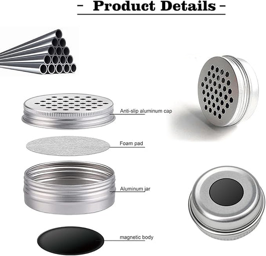 18 Pack Dog Scent Work Tins Training Kit Nose Work Magnetic Dots Scent Work Containers for Dogs Training Metal Box Smell Aluminum Cans with Lids (18pack)