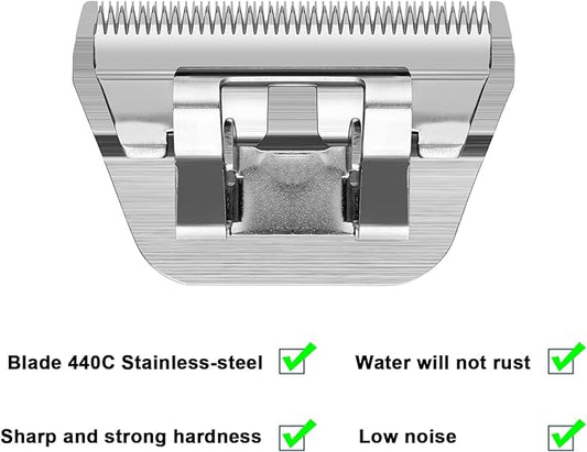 Detachable Pet Dog Grooming Blades-Size 40W Dog Grooming Wide Blade,Cutting Length 1/100",Compatible with Andi-s,Oster A5,Wahl km10 Clippers