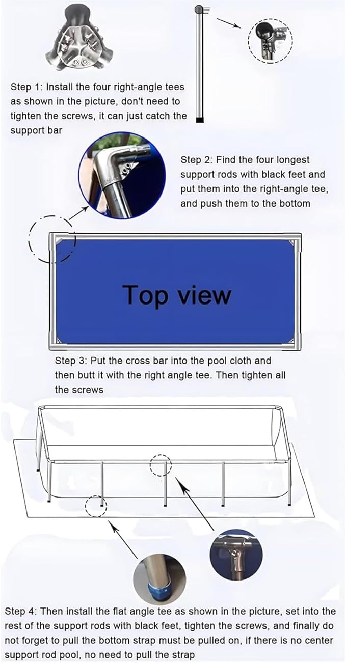 Koi Pond with Window, Canvas Fish Pond, Stainless Steel One Side Clear Fish Tank Steel Frame Large Aquarium for Fish and Turtle Farming, Easy Assembly (L78.84xW39.37xH27.95 inch)