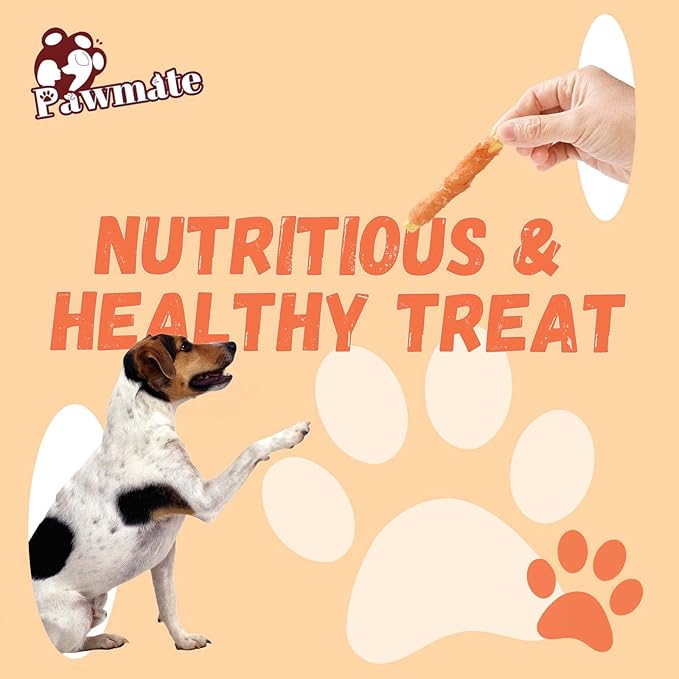 Dog Treats Pumpkin Biscuits Chicken Wrapped, Healthy Chewy Snacks High Fiber Low Fat, Training Treats for Small Medium Large Dogs, 10.6 oz