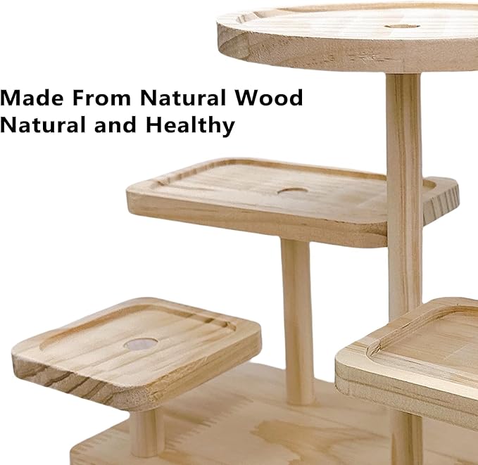 Hamster Climbing Ledge Wooden Gerbil Playground Exercise Platform Shelf for Mouse Dwarf Hamster Rat Sugar Glider