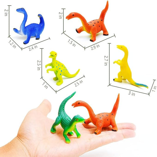 14PCS Dinosaur Toys Animal Figurines, Color Changing Toy, Stretchy Realistic Animal Playset, for 3 Years and Up, for Themed Parties, Easter Eggs Filler, Cake Topper, Classroom Rewards