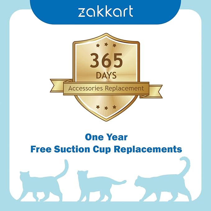 Zakkart Foldable Cat Hammock for Window - Cordless, Embeded Machine Washable Bed, Robust Metal Frame - Cat Window Perch for Large Cats and Kittens (Gray Bolster Bed, Large)