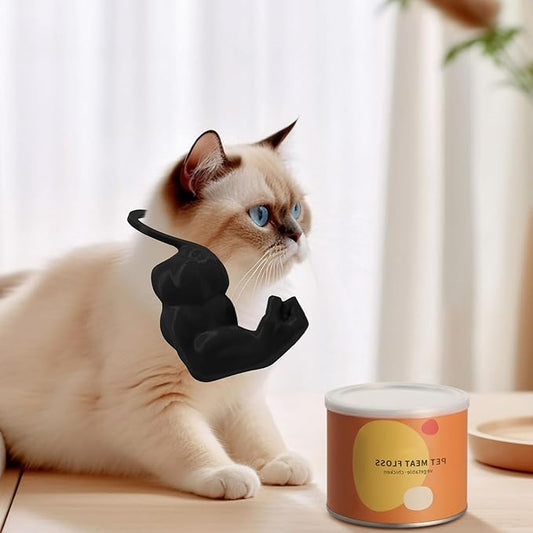 Creative Cat Muscle Arms,Halloween Cat Costume Accessory,3D Printed Cat's Neck Arm with Muscle,Funny Muscle Arms for Cats,Pet Costume for Kitten Birthday Party (Black)