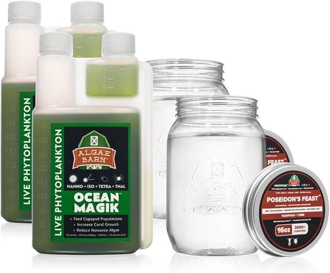 Live Copepods & Phytoplankton Combo Pack Tisbe & Tigriopus Pods + Live Phytoplankon (32oz)