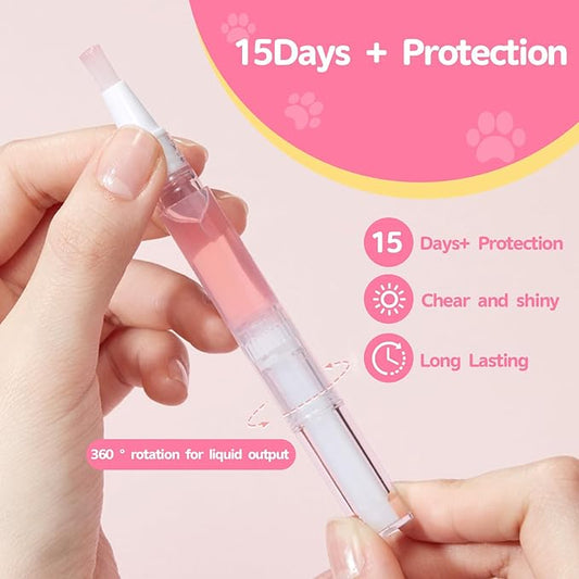 Dog Nail Polish,Gel Top Coat, 11 Colors Nail Polish Pens Quick Dry And 1 TOP Gel Pen Set, Non Toxic Dog Accessories,DIY Dogs Puppy Nails,Quick Dry, Long Lasting