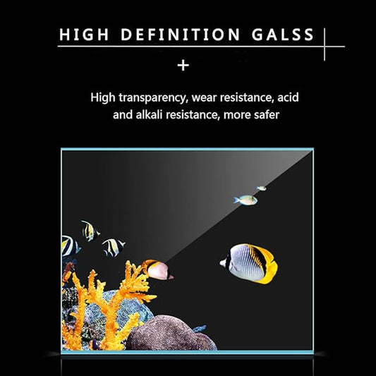 4 Gallon Aquarium Fish Tank,Rimless Aquarium Tank,13.8" L × 8.3" W × 9.1" H