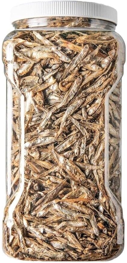Aquatic Foods Inc. 1"- 3" Fresh Water Freeze Dried Fish for Piranha, Large Fish, Turtles, Cats, Sugar Glider, Marmosets, Chinchillas, Squirrels, Hamsters…8oz Med Jar