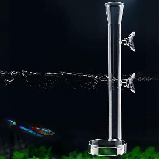 Mipukbay Glass Aquarium Feeder Set - 15.7 Inch Shrimp Feeding Tube & Dish for Fish, Shrimp, and Bottom-Dwelling Aquatic Pets
