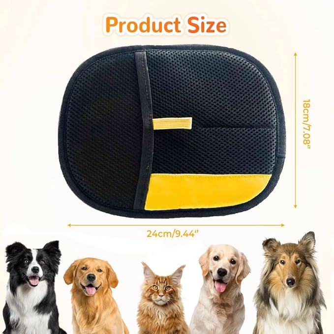 2pcs Pet Hair Removal Glove,Pawbeam Pet Hair Remover for Cats & Dogs,Upgraded Animal Fur Removal Tool, Reusable Cats & Dogs Grooming Gloves for Hair Removal