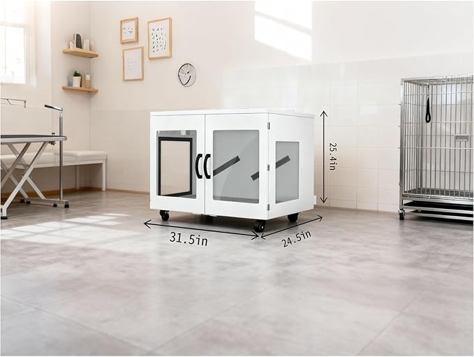 229L Large Capacity Pet Dryer Box Machine - Professional Dog Cat Grooming Blower with Smart Temp Control, Low Noise Pet Hair Drying Blow Box for Up to 100 lbs Pets