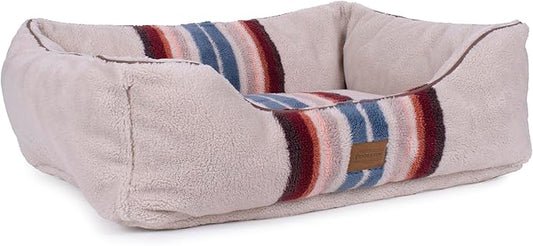 Pendleton Berber Kuddler Dog Bed - Serape Rosewood, L