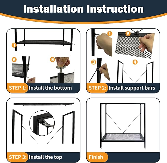 Fish Tank Stand: The Perfect 29 Gallon Metal Aquarium Stand Measuring 32.7" W x 13" D x 32.3" H to Fit Your Aquatic Display Needs.