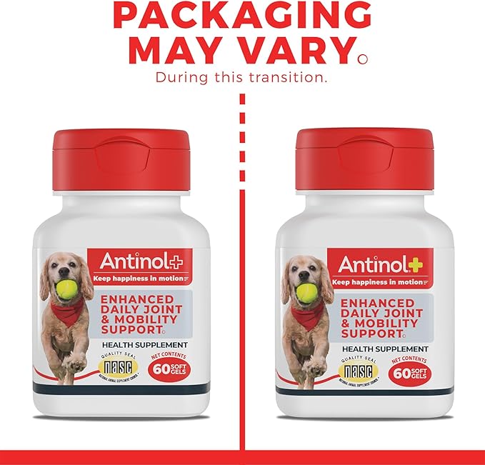 Plus, Mobility, Hip, and Joint Supplement for Dogs, Green-Lipped Mussels and Krill Oil - Dog Joint Supplement, Better and Faster Than Glucosamine and Chondroitin, 60 Soft Gels
