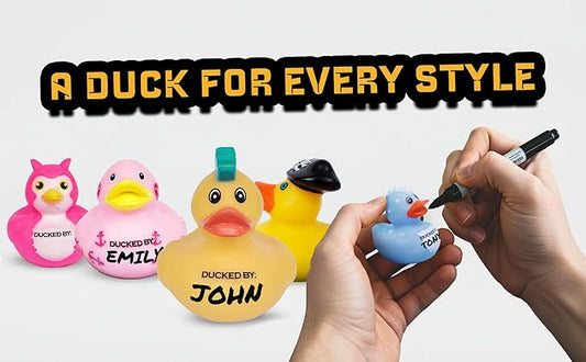 Bulk Rubber Ducks for Jeep Ducking – 25 Pack of Printed Mini Duckies with DUCKED by Logo Make Your own Custom Designs for Ducking Rigs, Dashboards, Off-Road Duck Traditions, Trail Gifts, 4x4 Drivers