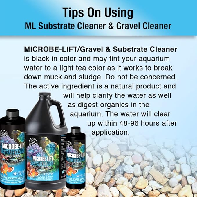 MICROBE-LIFT GSC16 Professional Gravel & Substrate Cleaner for Freshwater and Saltwater Tanks, 16 Ounces