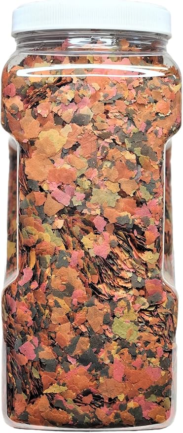 2-Type Tropicals's Staple & Cichlid Custom Flake Mix for Cichlids, Discus, for All Community Tropical Fish. Aquatic Foods Flakes …1-lb 2oz Lg Jar