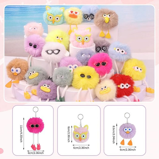 24 PCs Kids Keychains - Keychain Cute for Birthday Back-to-school Goodie Bags Pinata Toys Classroom Prizes Elementary Carnival Prizes in Bulk Party Favors 8-12 Back to School Gift
