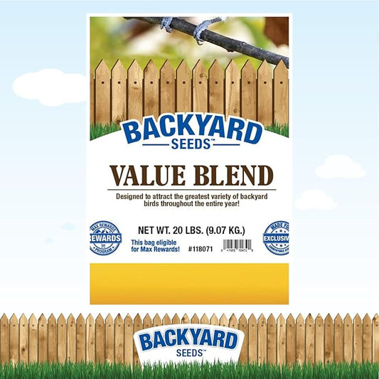 Backyard Seeds Value Blend Economy Mix Wild Bird Seed 20 Pounds