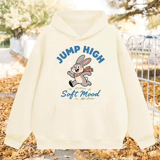 Oversized Hoodies for Women 2025 Trendy Cute Dog Cat Print Sweatshirts Hooded Pullover Tops with Kangaroo Pocket