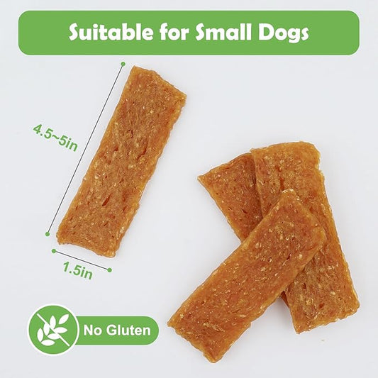 MON2SUN Dog Treats Chicken Jerky Pumpkin Flavor, Rawhide-Free, Gluten-Free, Healthy Jerky Snacks for Small Dogs, 21.2 oz