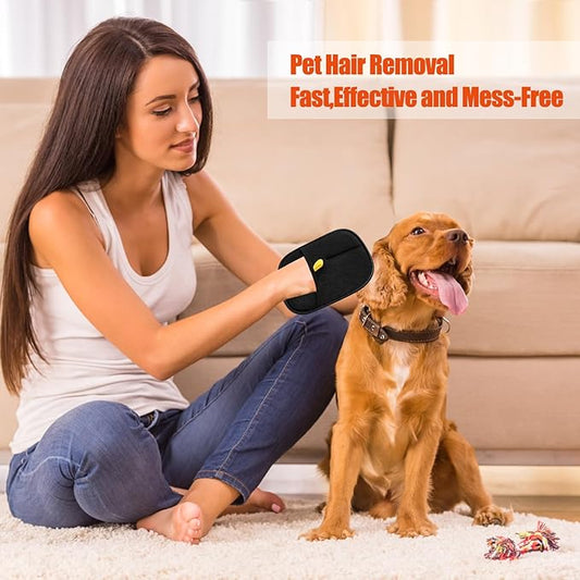 Pet Hair Remover Glove, Reusable Cat Dog Electrostatic Hair Remover Grooming Glove Tool