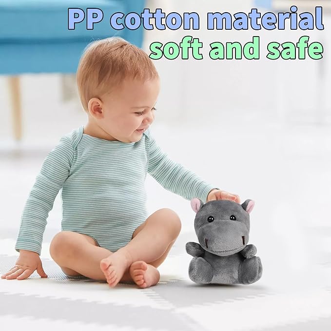 Small Stuffed Animals Bulk, 24 Pieces Cute Plushies, 4.5 Inch Mini Forest Animal Plush Toys, Party Favors, Stocking Stuffers for Kids