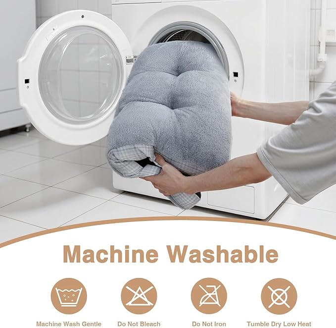 MIHIKK Washable L Dog Bed for Large Dogs with Anti-Slip Bottom, Premium Foam Pet Pad for Crate for Large Medium Small Sized Puppies, 35" x 23" Gray