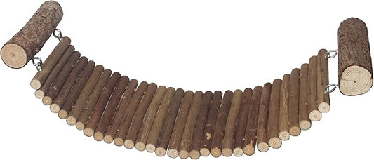 Chinchilla Wooden Suspension Bridge Platform Toy, Small Animal Climbing Toys for Chinchilla Hamsters Sugar Glider Squirrel Gerbils Rat and Other Small Animals