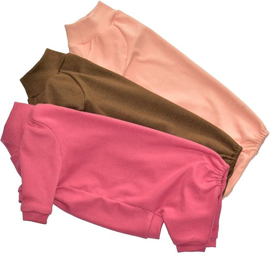 Sphynx Cat Four Leg Warm Fleece Pajamas Elastic Pet Clothes for Hairless Cats Surgery Recovery Suit for Sphynx, Devon, Cornish (Rose, S (3.3-5 lbs))