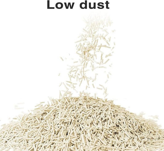 Cat Litter 24LB/4 Packs Dust-Free Clumping Tofu Cat Litter Quickly Absorb Odors Toilet Can Flush Into The Toilet Pure Natural tofu cat Litter (Original Flavor)