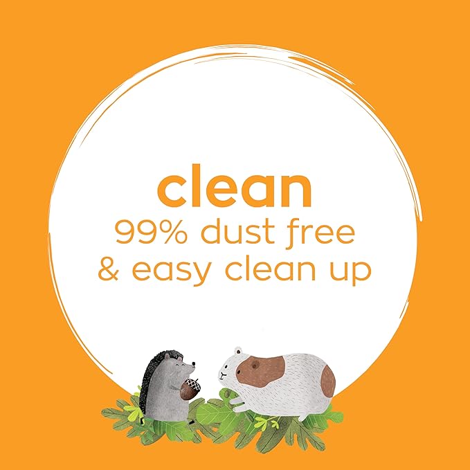 CritterCare Natural Paper Small Pet Animal Bedding - Odor Control, Unscented, 99% Dust Free, Super Absorbent, Natural, 27L, Great for Rabbits, Guinea Pigs, Hamsters, Gerbils, Mice, Rats