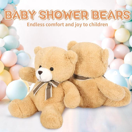 Tezituor Bulk Teddy Bears for Baby Shower, 10Pcs Teddy Bear Stuffed Animal Bulk, 12" Stuffed Bear Plush Toy for Wedding Birthday Christmas Party Decorations