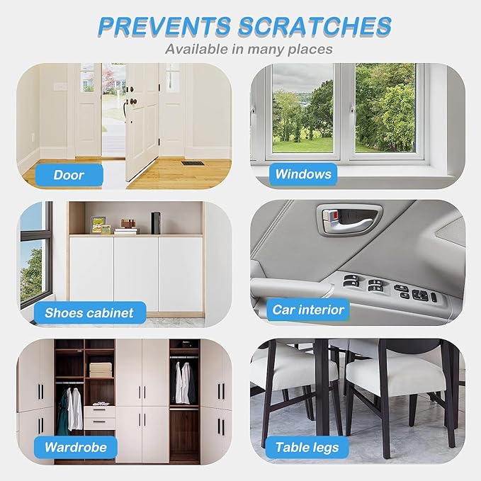 Cat Scratch Furniture Protector 12 Pack Cat Anti-Scratch Deterrent Tapes, Premium Couch Protector with Strong Stickiness
