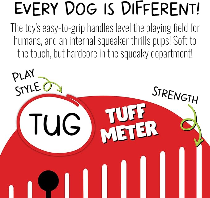 Jolly Pets Jolly Tug-a-Mal Crab Tug/Squeak Toy, Extra Large, Crab (JTA65)