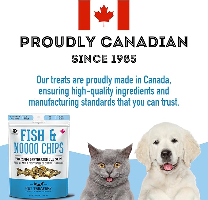 Dehydrated Cod Skin for Dogs & Cats (2.5 oz, Pack of 1) - Dehydrated Single Ingredient Dog Treats - Natural Dog Treats, Grain Free