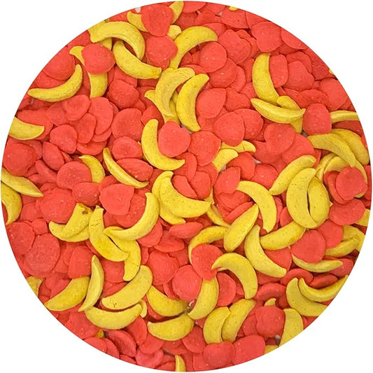 Crunchez Apple and Banana - Crunchy Fruit Flavored Treat Bites - Sugar Gliders, Squirrels, Marmosets, Prairie Dogs, Hamsters, Chinchillas, Exotic Birds, Rabbits, Guinea Pigs, Degus, Small Pets