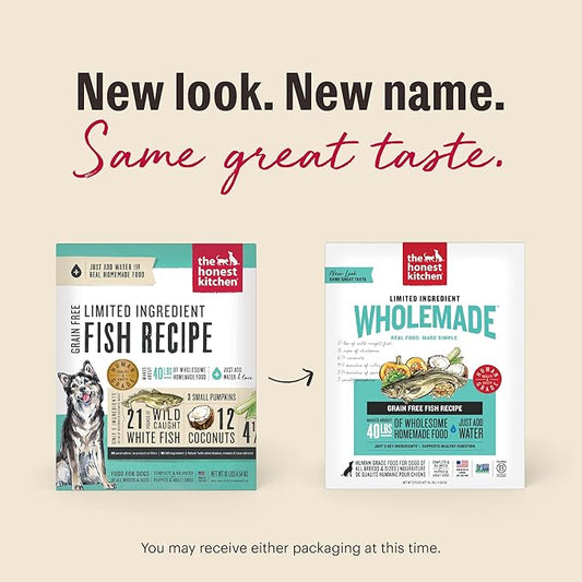 The Honest Kitchen Wholemade™ Limited Ingredient Fish Dog Food, 10 lb Box