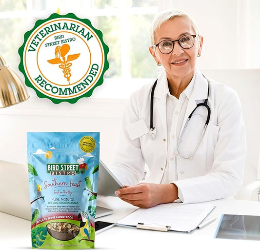 Parrot Food - Parakeet & Cockatiel Food - Cooks in 3-15 min with Natural & Organic Grains, Legumes, Healthy Fruits, Vegetables & Spices
