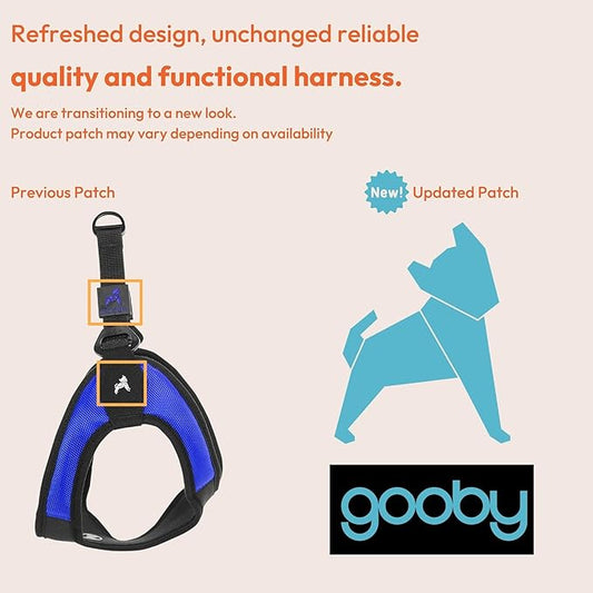 Gooby Escape Free Easy Fit Harness - Black, Medium - No Pull Step-in Patented Small Dog Harness with Quick Release Buckle - Perfect On The Go No Pull Harness for Small Dogs or Medium Dog Harness